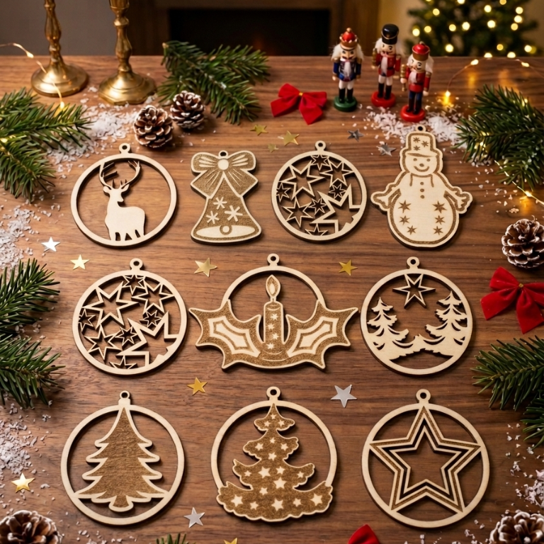 Weihnachtsanhänger Set 1 „Winterzauber“