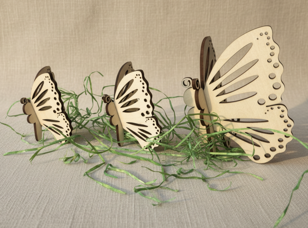 3D Holz-Schmetterling „Lufttanz“